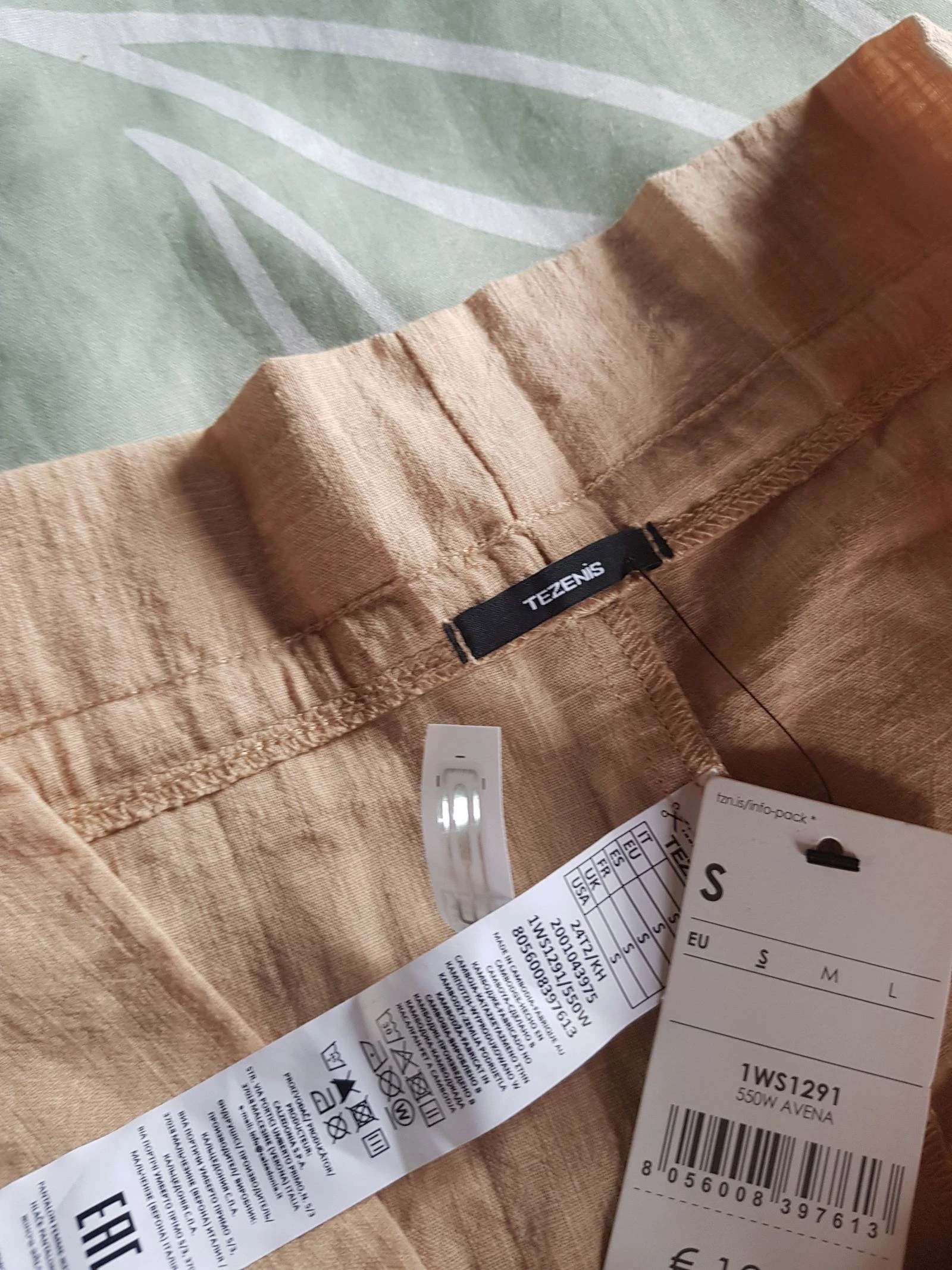 Short bege leve algodão – photo 3